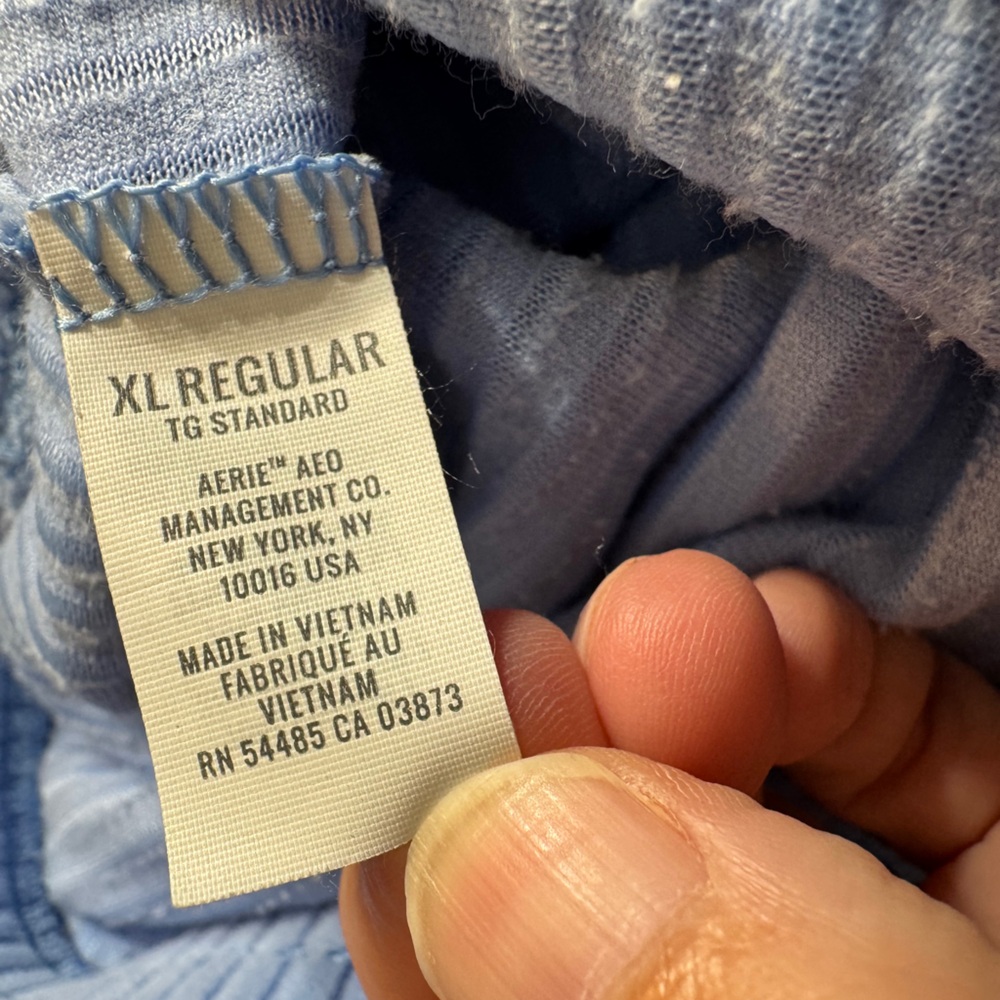 Aerie Groove On‎ Velour High Waisted Flare Pant Blue Size XL - Picture 10 of 12